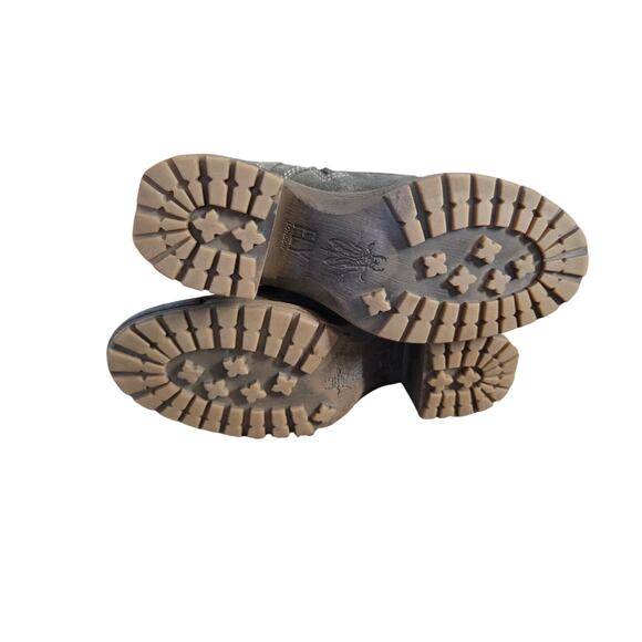 Fly London lask harness suede heeled grunge boots lace mid calf logger combat 39 - Picture 6 of 8